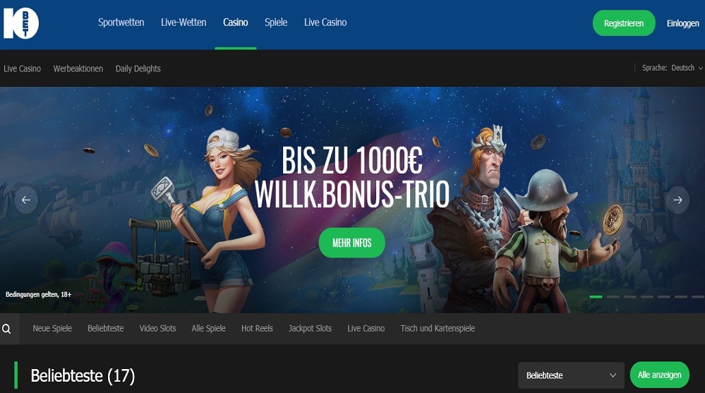 Allgemeines zum 10bet Casino