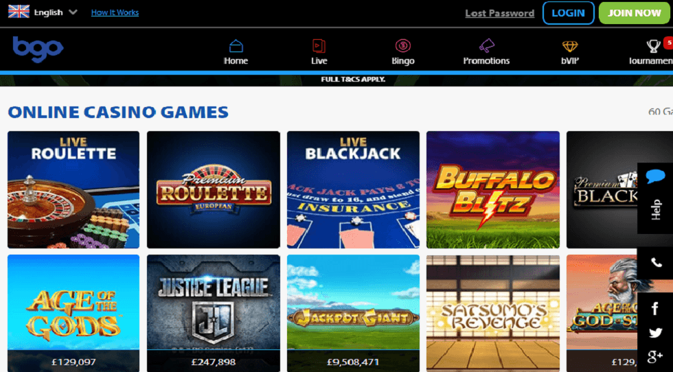 Spiele im bgo Casino