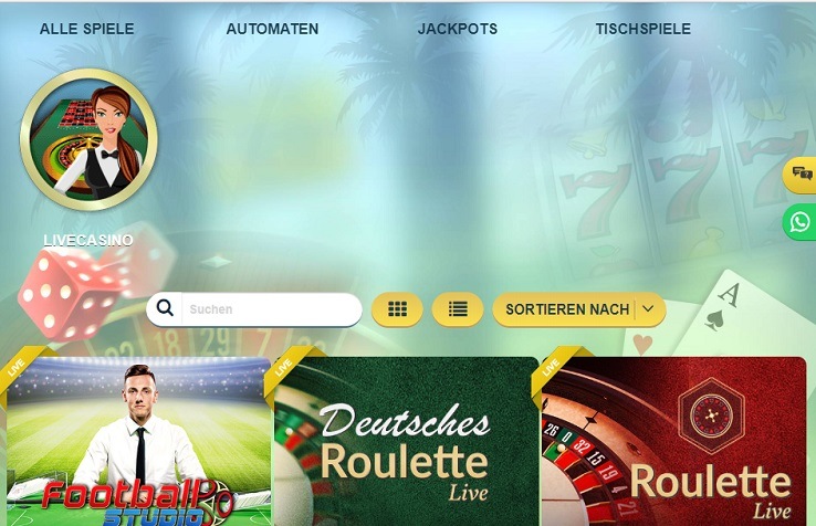 Sunnyplayer Casino - Live Spiele
