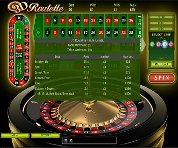 3D Roulette wheel spielen